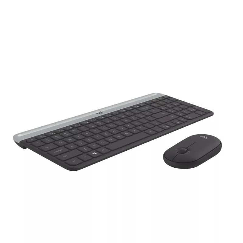 LOGITECH Slim Wireless Keyboard And Mouse Combo Mk470 - Graphite - Azerty Belgian