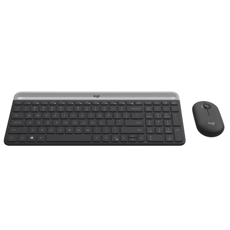 LOGITECH Slim Wireless Keyboard And Mouse Combo Mk470 - Graphite - Azerty Belgian