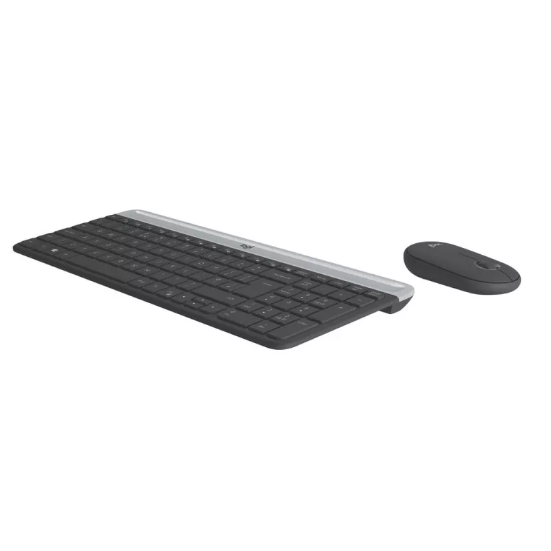 LOGITECH Slim Wireless Keyboard And Mouse Combo Mk470 - Graphite - Azerty Belgian