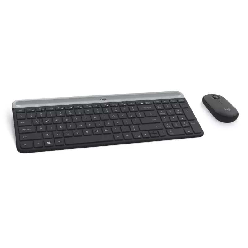 LOGITECH Slim Wireless Keyboard And Mouse Combo Mk470 - Graphite - Azerty Belgian