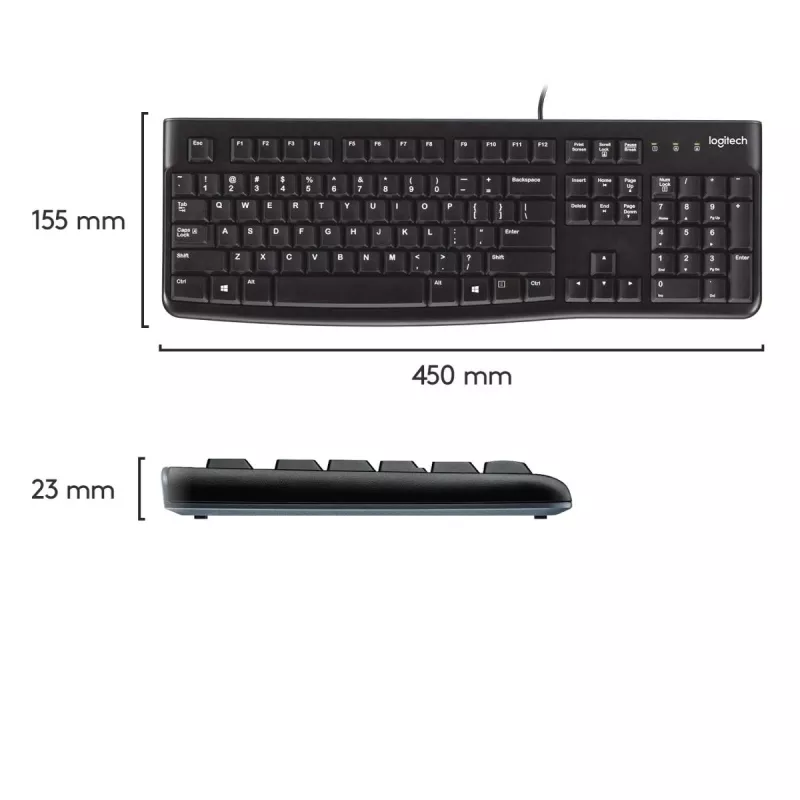 LOGITECH Keyboard K120 - Azerty Belgian