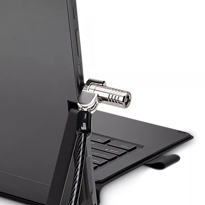 Kensington NanoSaver Keyed Dual Head Laptop Lock, 1.8 m, Kensington, Key, Carbon steel, Black, Stainless steel