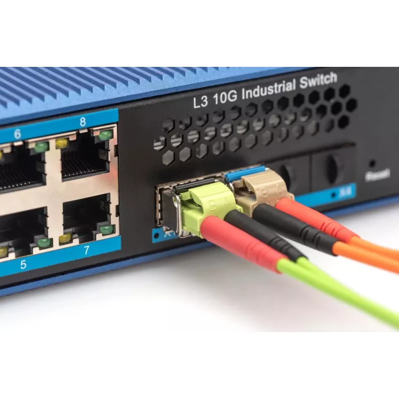 DIGITUS 1.25 Gbps SFP Module, Up to 550m Multimode, LC Duplex Connector, Industrial Ver. 1000Base-SX, 850nm