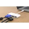 D-Link 3-in-1 USB-C to HDMI/VGA/DisplayPort Adapter, Wired, USB 3.2 Gen 1 (3.1 Gen 1) Type-C, White, CE, FCC, IC, RCM, DC, 0.04 A