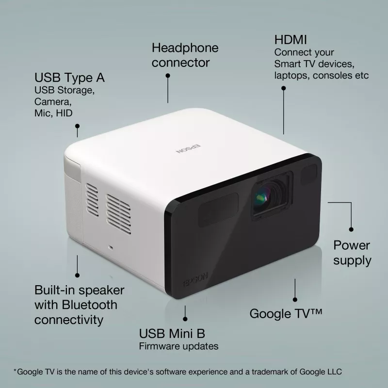 Epson EF-21W Standard throw projector 3LCD 1080p (1920x1080) Black, White