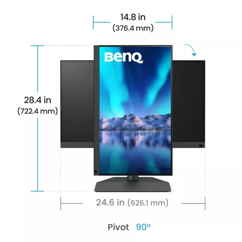 BenQ SW242Q computer monitor 61.2 cm (24.1 inch) 2560 x 1600 pixels WQXGA LED Black