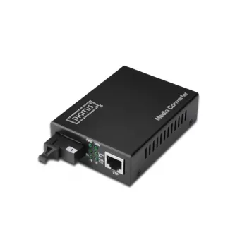 DIGITUS Media Converter, Singlemode, BiDi, WDM Gigabit Ethernet, Tx1310nm / Rx1550nm SC connector, Up to 20km