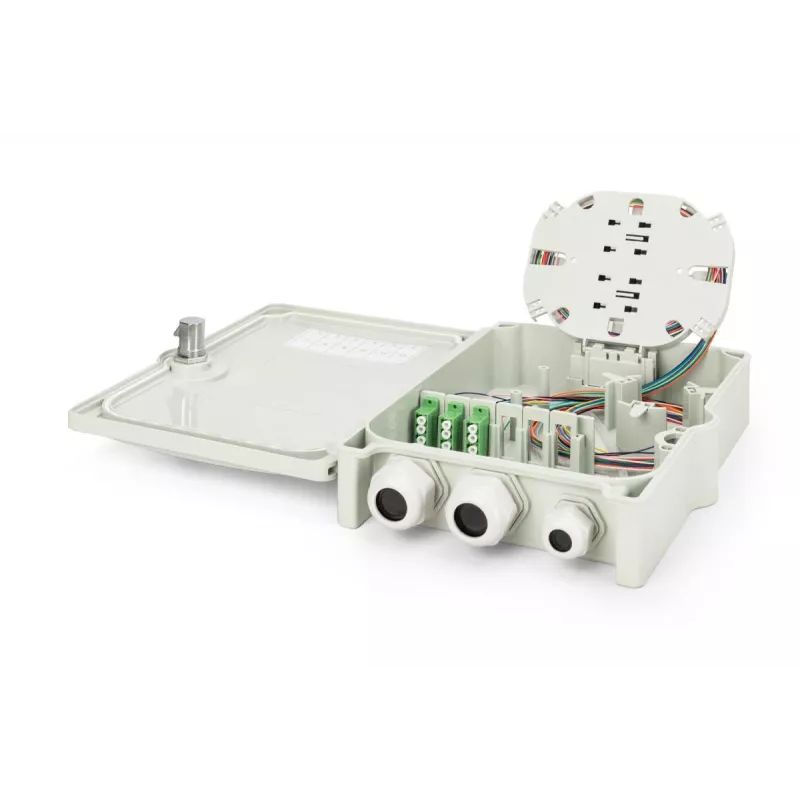 DIGITUS FTTH Distribution Box - Singlemode LC-APC Pre-assembled Couplers Pigtails