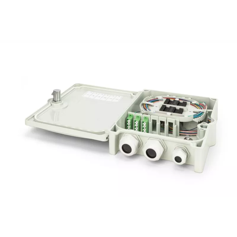 DIGITUS FTTH Distribution Box - Singlemode LC-APC Pre-assembled Couplers Pigtails