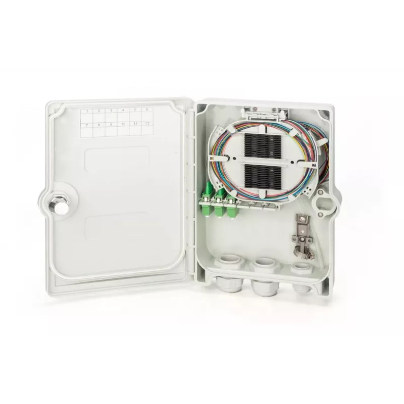 DIGITUS FTTH Distribution Box - Singlemode LC-APC Pre-assembled Couplers Pigtails
