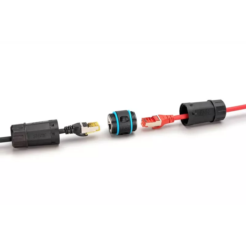 Network Cable Digitus DN-93905-OD RJ45 to RJ45 CAT 6A 1m Black