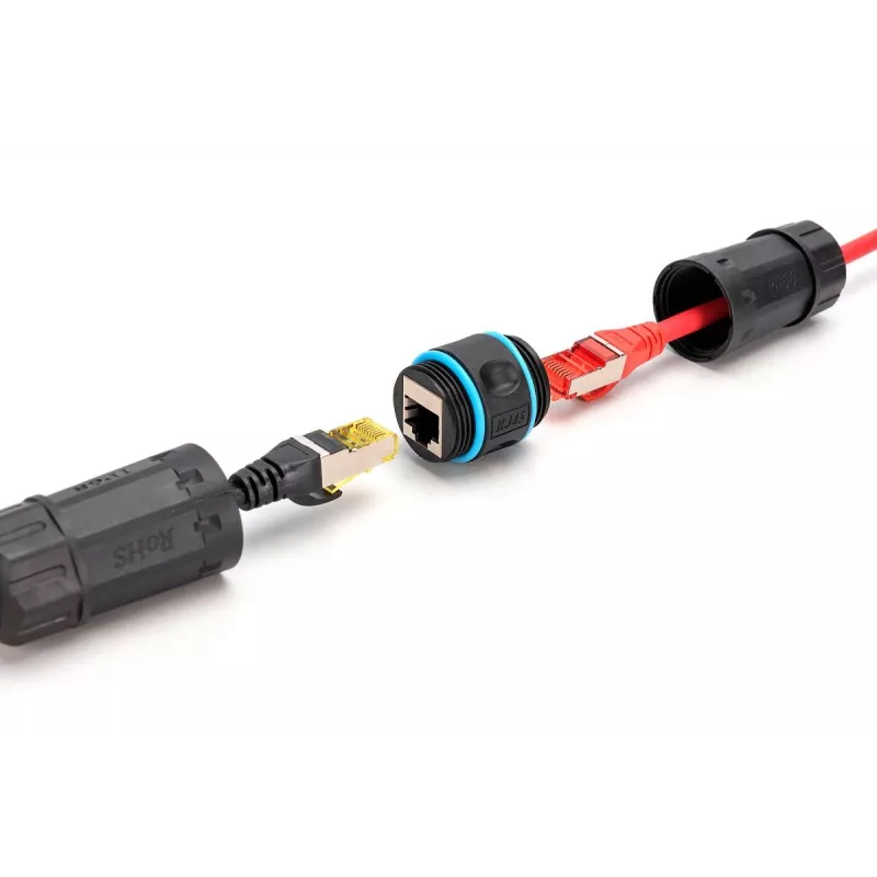 Network Cable Digitus DN-93905-OD RJ45 to RJ45 CAT 6A 1m Black