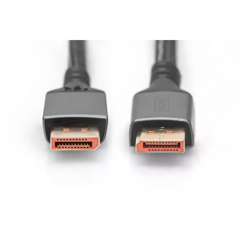 DIGITUS PREMIUM DisplayPort 2.1 connection cable - M/M 1m 16K UHD 80G Aluminum Housing