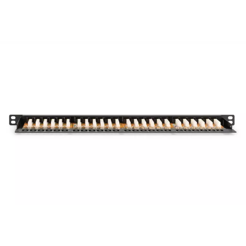 DIGITUS Patch panel CAT6 Unshielded 24-port With Shutter - Black