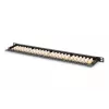 DIGITUS Patch panel CAT6 Unshielded 24-port With Shutter - Black