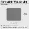 HP 105 Sanitizable Mouse Pad, Grey, Monochromatic, Polyester, Rubber