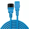 Lindy 0.5m C14 to C13 Extension Cable, blue,, 0.5 m, C14 coupler, C13 coupler
