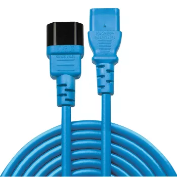 Lindy 0.5m C14 to C13 Extension Cable, blue,, 0.5 m, C14 coupler, C13 coupler