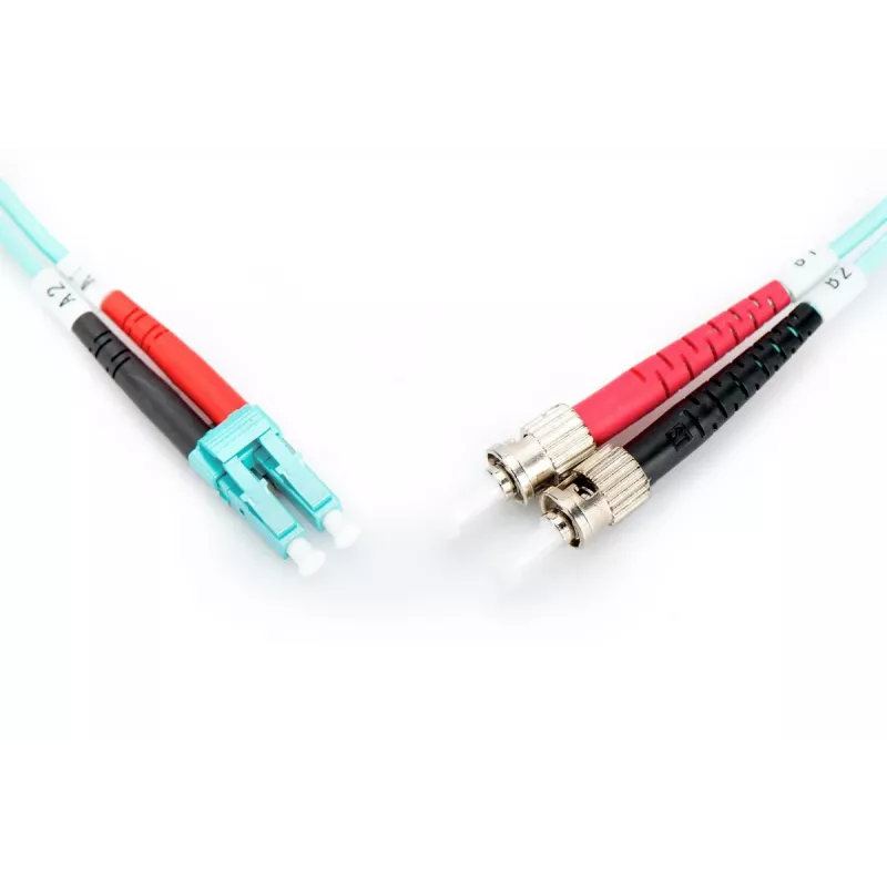 DIGITUS Fiber Optic Patch Cord, LC to ST Multimode 50/125 µ, Duplex Length 10m Class OM3