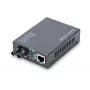 DIGITUS Media Converter, Multimode 10/100Base-TX to 100Base-FX, Incl. PSU ST connector, Up to 2km