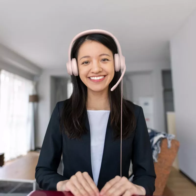 LOGITECH Headset - H390 - USB-a - Rose