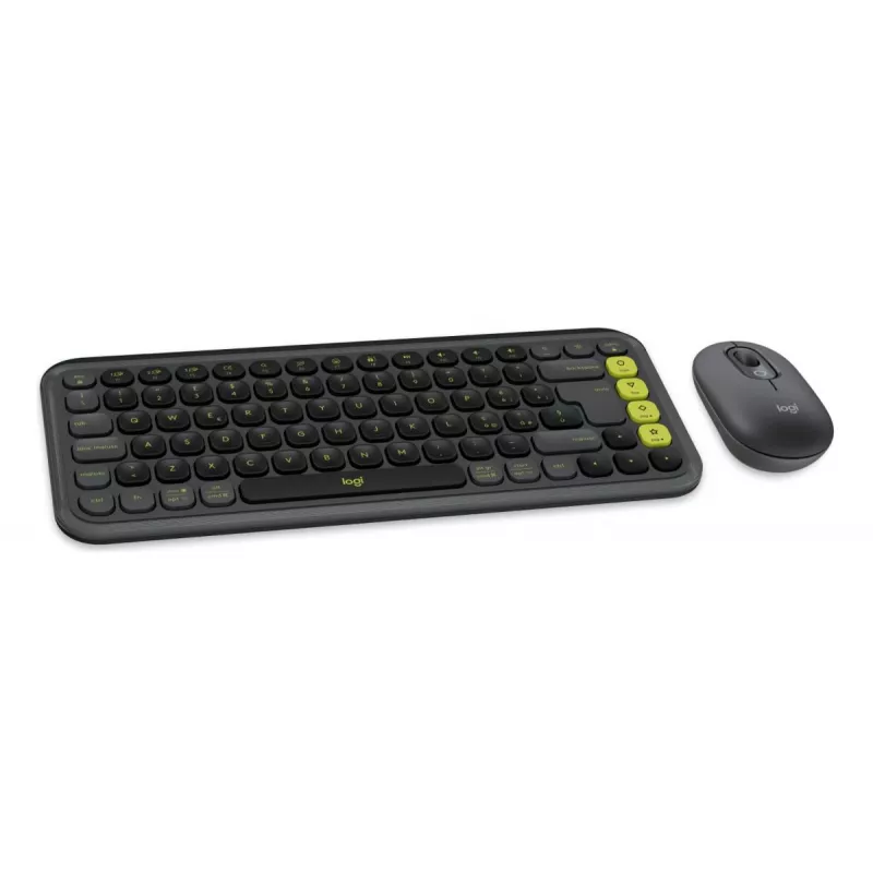 LOGITECH Wireless Combo - Pop Icon - Graphite & Green Qwerty Italian