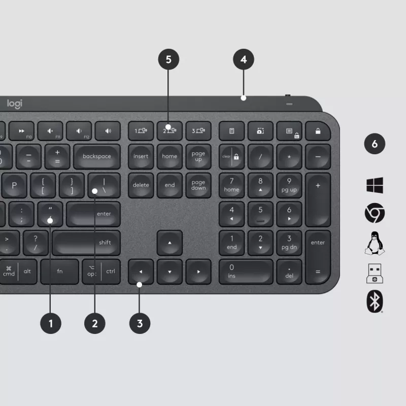 LOGITECH MX Keys For Business - Graphite - Suisse / Schweizer Qwertz