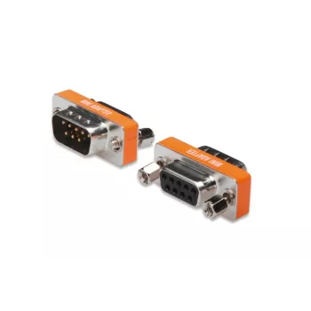 DIGITUS Zero Modem adapter, D-Sub9 metal housing, M/F, with Hex screws