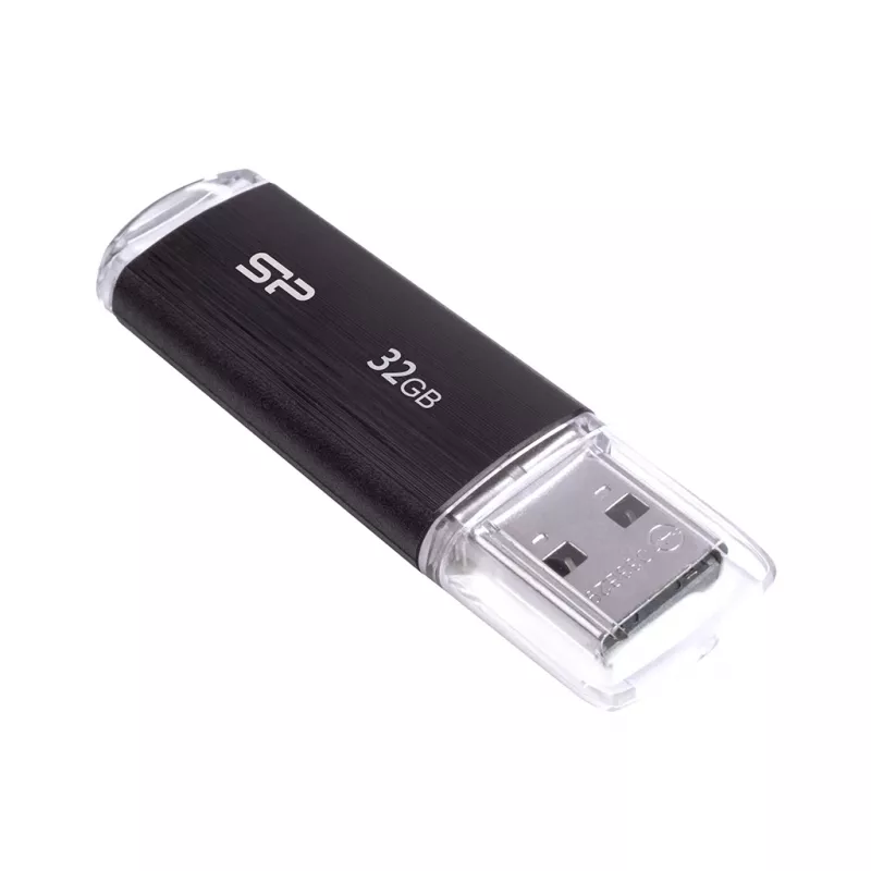 SILICON POWER Ultima U02 - 32GB USB Stick - USB 2.0 - Black