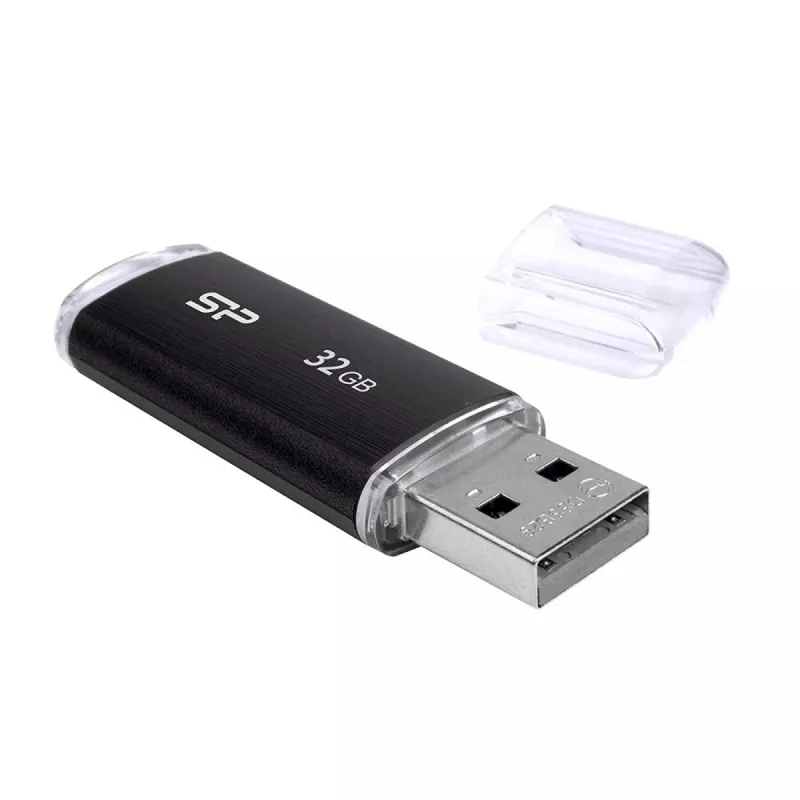 SILICON POWER Ultima U02 - 32GB USB Stick - USB 2.0 - Black