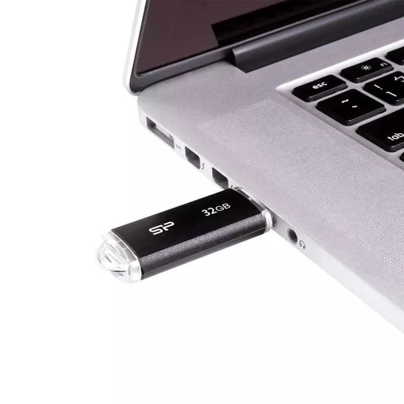 SILICON POWER Ultima U02 - 32GB USB Stick - USB 2.0 - Black
