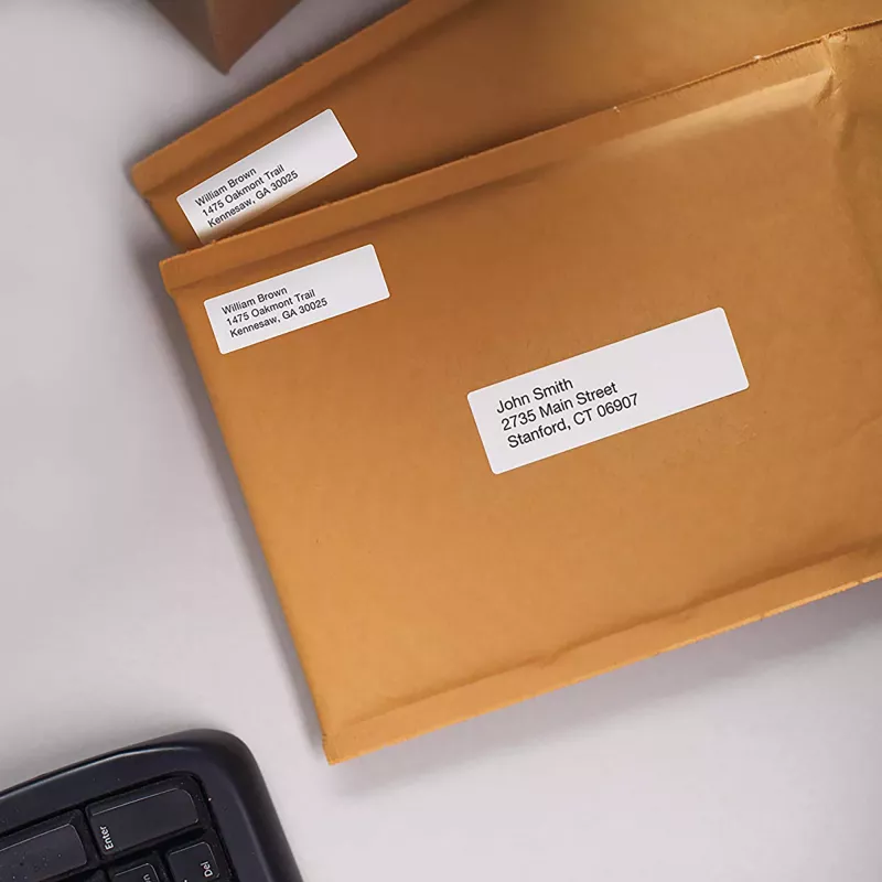 DYMO Authentic LabelWriter Return Address Labels | 25 mm x 54 mm | Self-Adhesive | Roll of 500 Easy-Peel Labels | for LabelWriter Label Makers | Made in Europe
