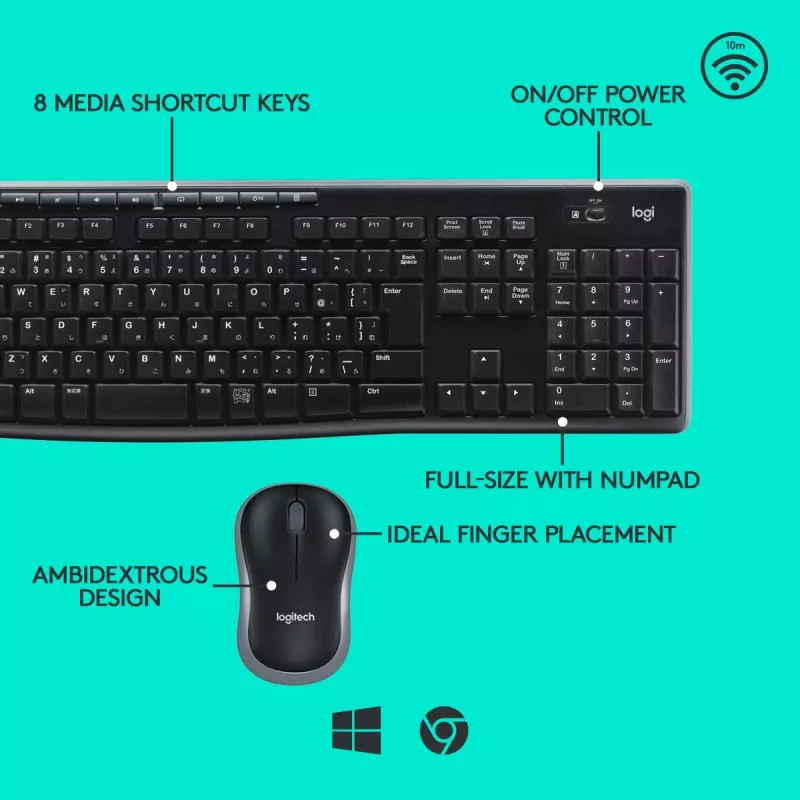 LOGITECH Wireless Desktop Mk270 - Qwertzu Swiss-Lux-lux