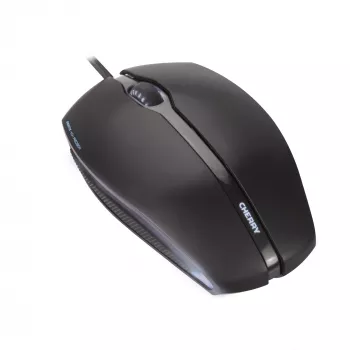 CHERRY GENTIX CORDED ILLUMINATED MOUSE, Black, USB, Ambidextrous, Optical, USB Type-A, 1000 DPI, Black