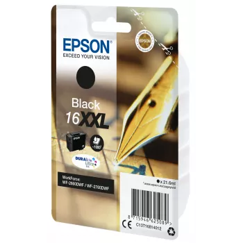 Epson Singlepack Black 16XXL DURABrite Ultra Ink, Extra (Super) High Yield, Black, Pigment-based ink, 21.6 ml, 1 pc(s), 1000 pages