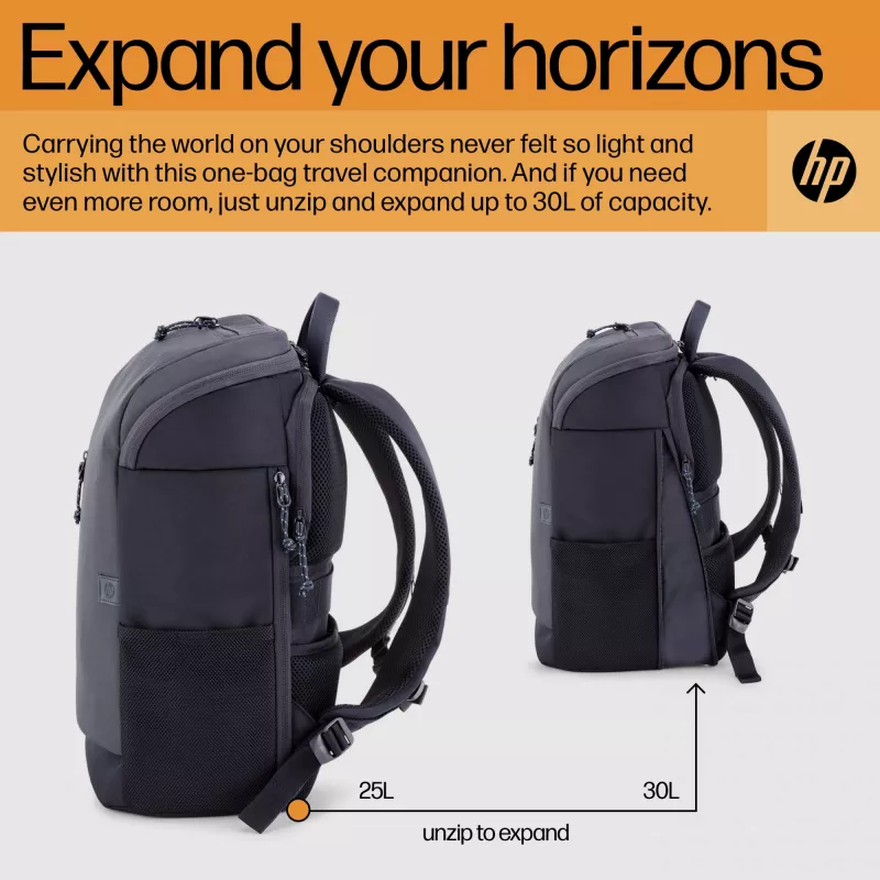 HP Travel 25 Liter 15.6 Iron Grey Laptop Backpack, Backpack, 39.6 cm (15.6 inch), 860 g
