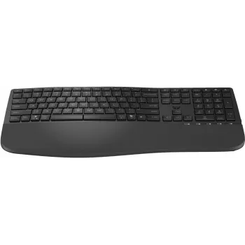 HP 685 Comfort Dual-Mode Keyboard, QWERTY, Full-size (100%), Wireless, RF Wireless + Bluetooth, Membrane, QWERTY, Black