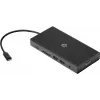 USB-C Multi Port Hub HP Travel – HP 1C1Y5AA, USB-C host, HDMI 2.0, VGA, 1×RJ-45, 2×USB-A 3.2 Gen1, 2×USB 2.0, MicroSD reader, Black