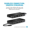 USB-C Multi Port Hub HP Travel – HP 1C1Y5AA, USB-C host, HDMI 2.0, VGA, 1×RJ-45, 2×USB-A 3.2 Gen1, 2×USB 2.0, MicroSD reader, Black