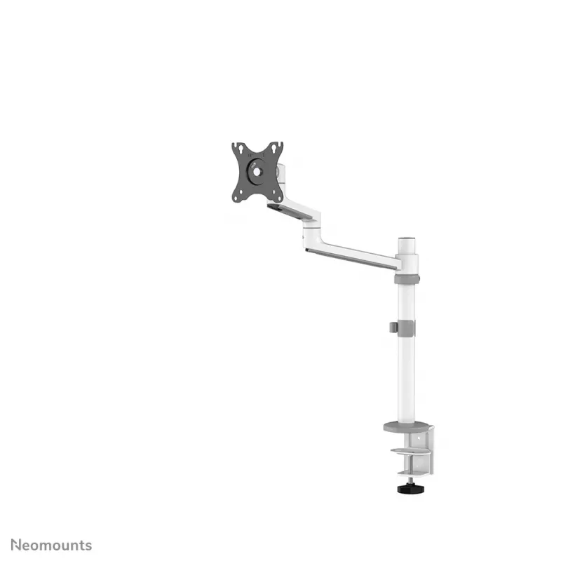 Neomounts DS60-425WH1 Monitor arm 17-27 inch - space saving, Clamp/Grommet, 8 kg, 43.2 cm (17 inch), 68.6 cm (27 inch), 100 x 100 mm, White