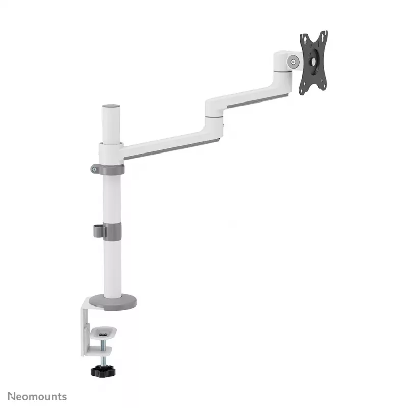 Neomounts DS60-425WH1 Monitor arm 17-27 inch - space saving, Clamp/Grommet, 8 kg, 43.2 cm (17 inch), 68.6 cm (27 inch), 100 x 100 mm, White