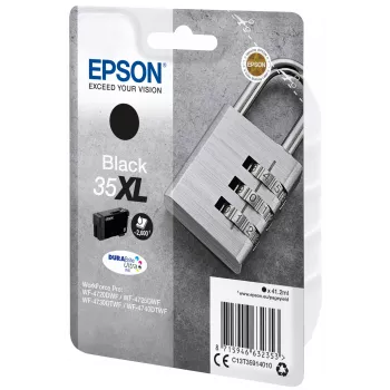Cartridge Epson Padlock Singlepack Black 35XL DURABrite Ultra Ink