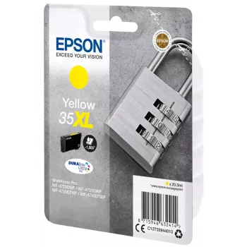 Cartridge Epson Padlock Singlepack Yellow 35XL DURABrite Ultra Ink