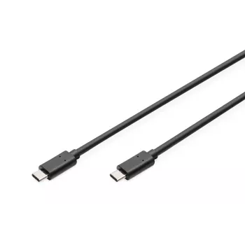 DIGITUS ASSMANN USB Type-C connection cable, type C to C M/M, 1m High-Speed Black