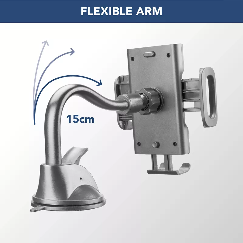 Cellularline Hug Flexi - Universal Car smartphone holder with suction cup fixing
