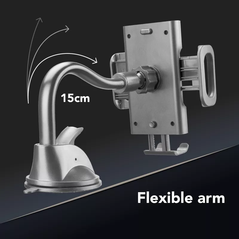 Cellularline Hug Flexi - Universal Car smartphone holder with suction cup fixing