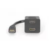 DIGITUS HDMI Y-splitter cable, type A -2xtype A M/F, 20cm passiv, Full HD, gold black