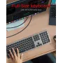 KeySonic KSK-8023BTRF (DE) keyboard Universal Bluetooth QWERTZ German Anthracite, Black