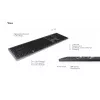 KeySonic KSK-8023BTRF (DE) keyboard Universal Bluetooth QWERTZ German Anthracite, Black