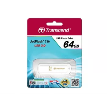 TRANSCEND Jetflash 730 - 64GB USB Stick - USB 3.0 - White